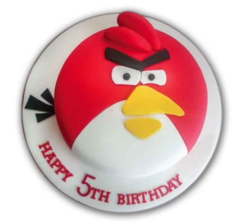 Angry Bird Fondant Cake
